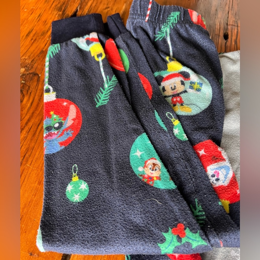 Disney Kids Pajama Set - Gray with Festive Characters - Picture 3 of 4